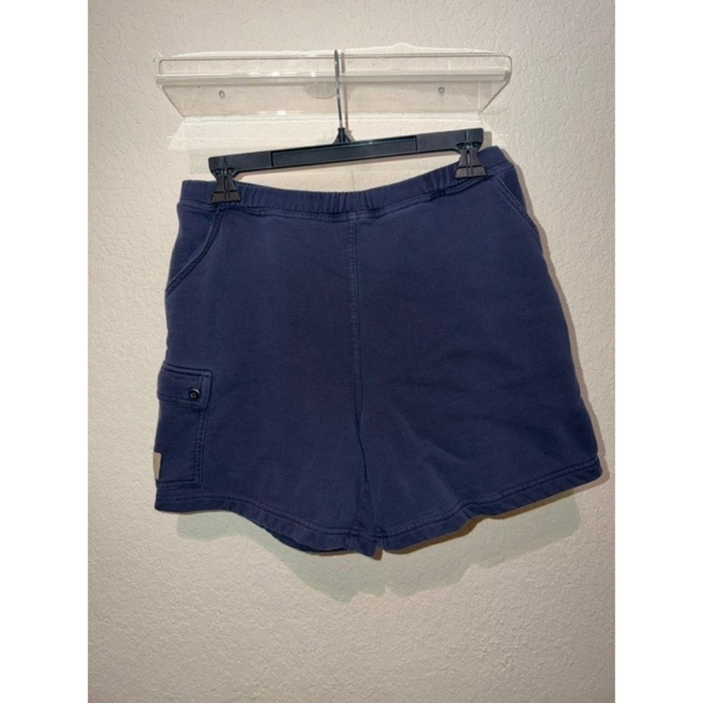 Lauren Ralph Lauren Navy Blue Cargo Sweat Shorts Cotton French Terry Womens M